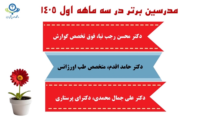 مدرسین برتر سه ماهه اول 1405